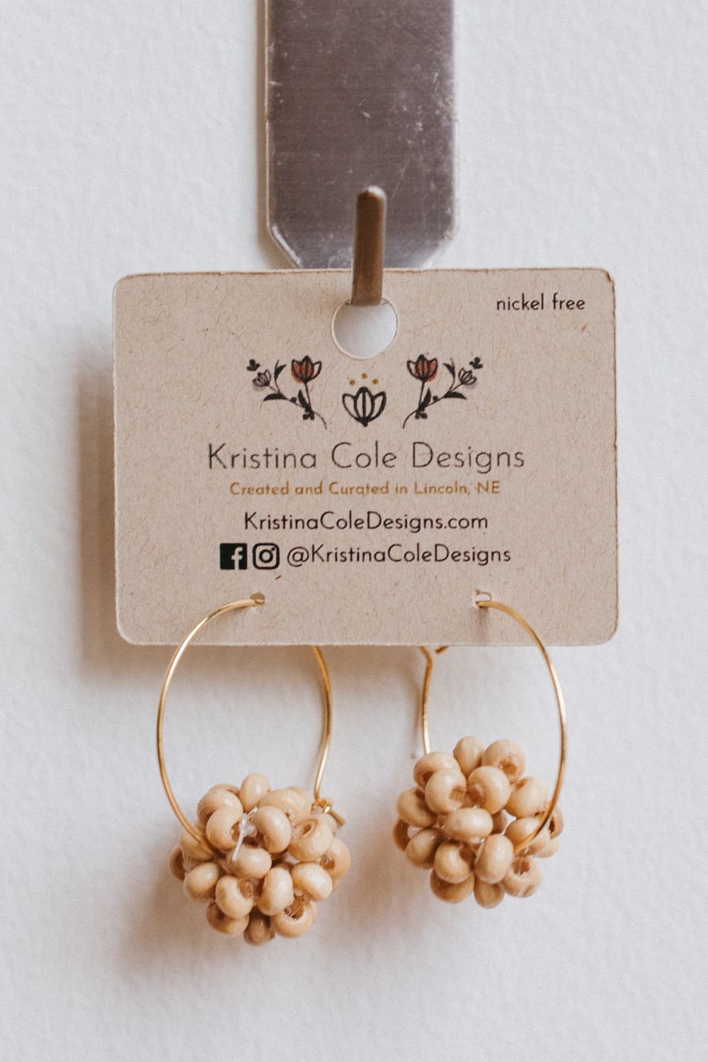 Gold Rattan Hoops
