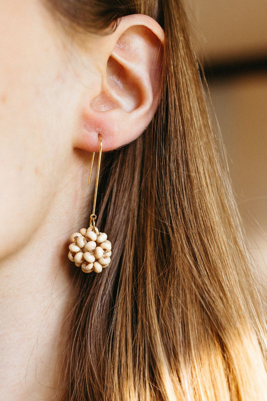 Gold Wicker Ball Dangles