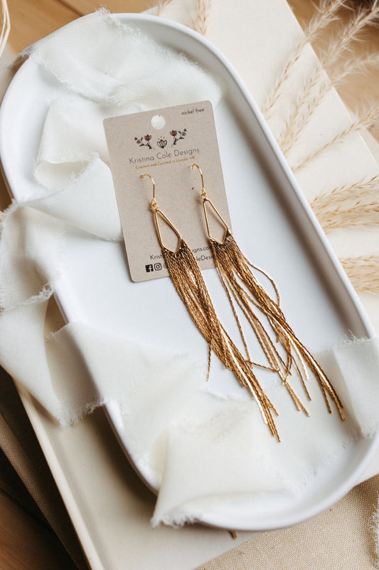 Gold Tassle Dangles