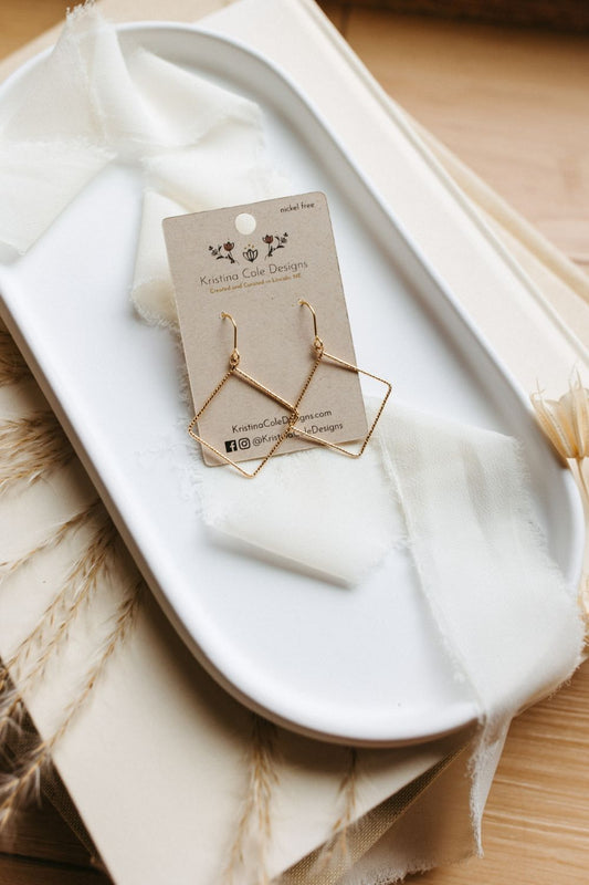 Gold Diamond Dangles