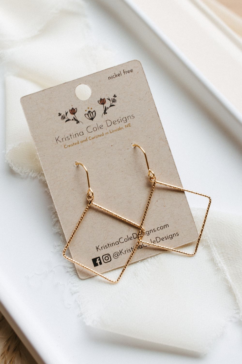Gold Diamond Dangles