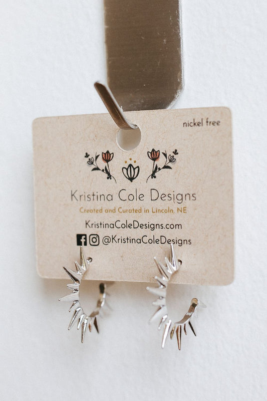 Silver Spike Hoops