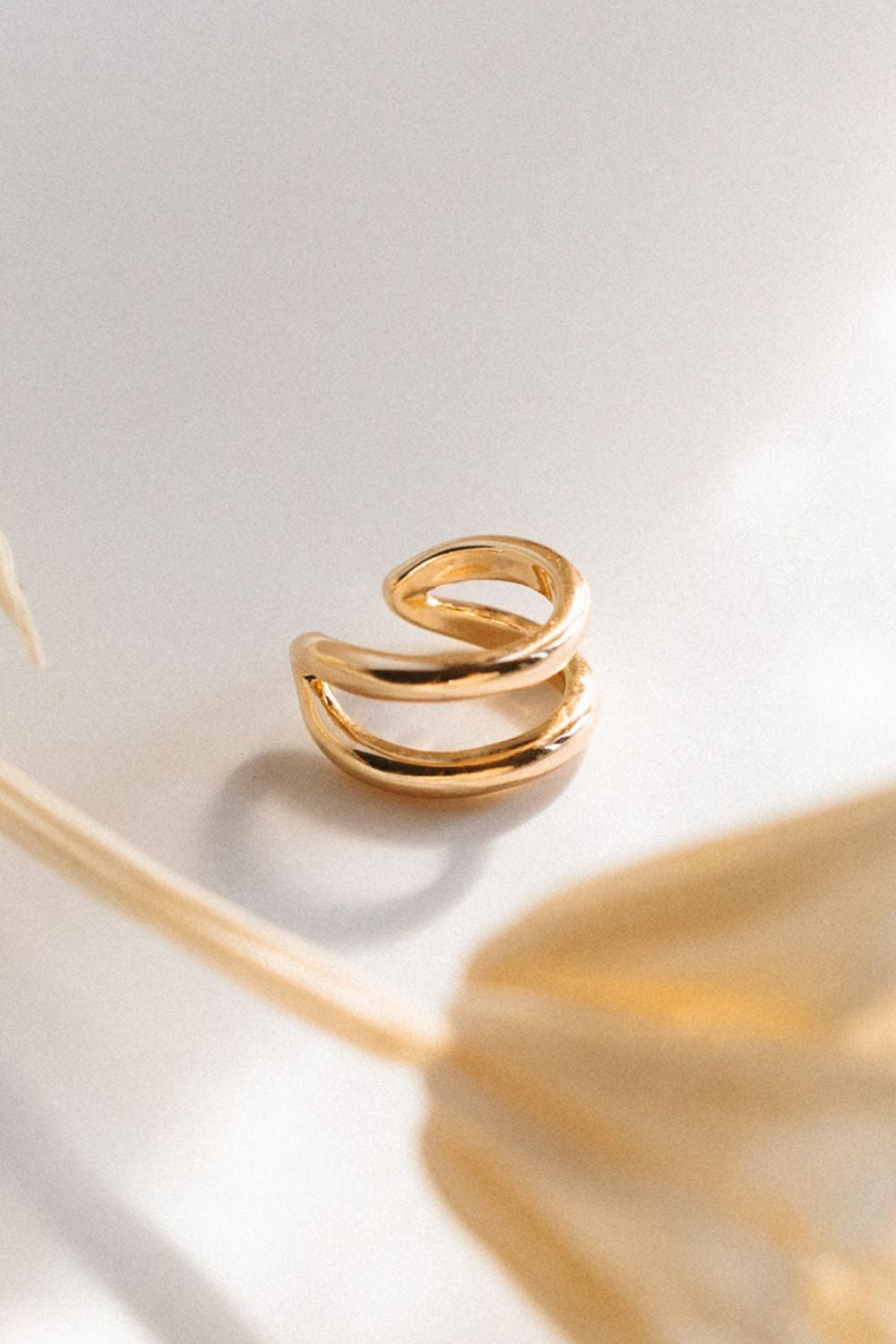 Gold Stacked Ear Cuff