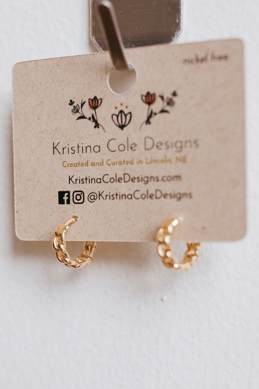 Gold Mini Chain Huggie Hoops