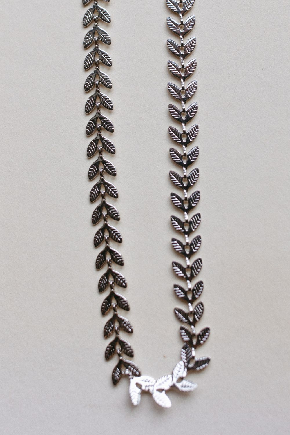 Silver Laurel Leaf Necklace
