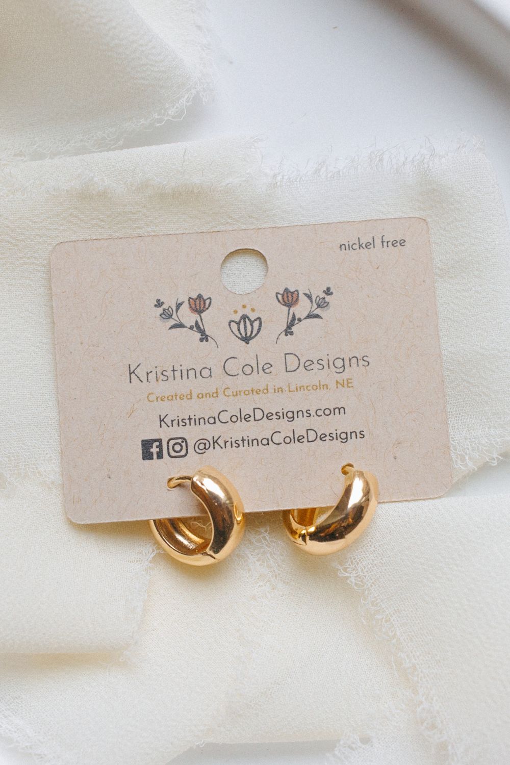Gold Chunky Huggie Hoops