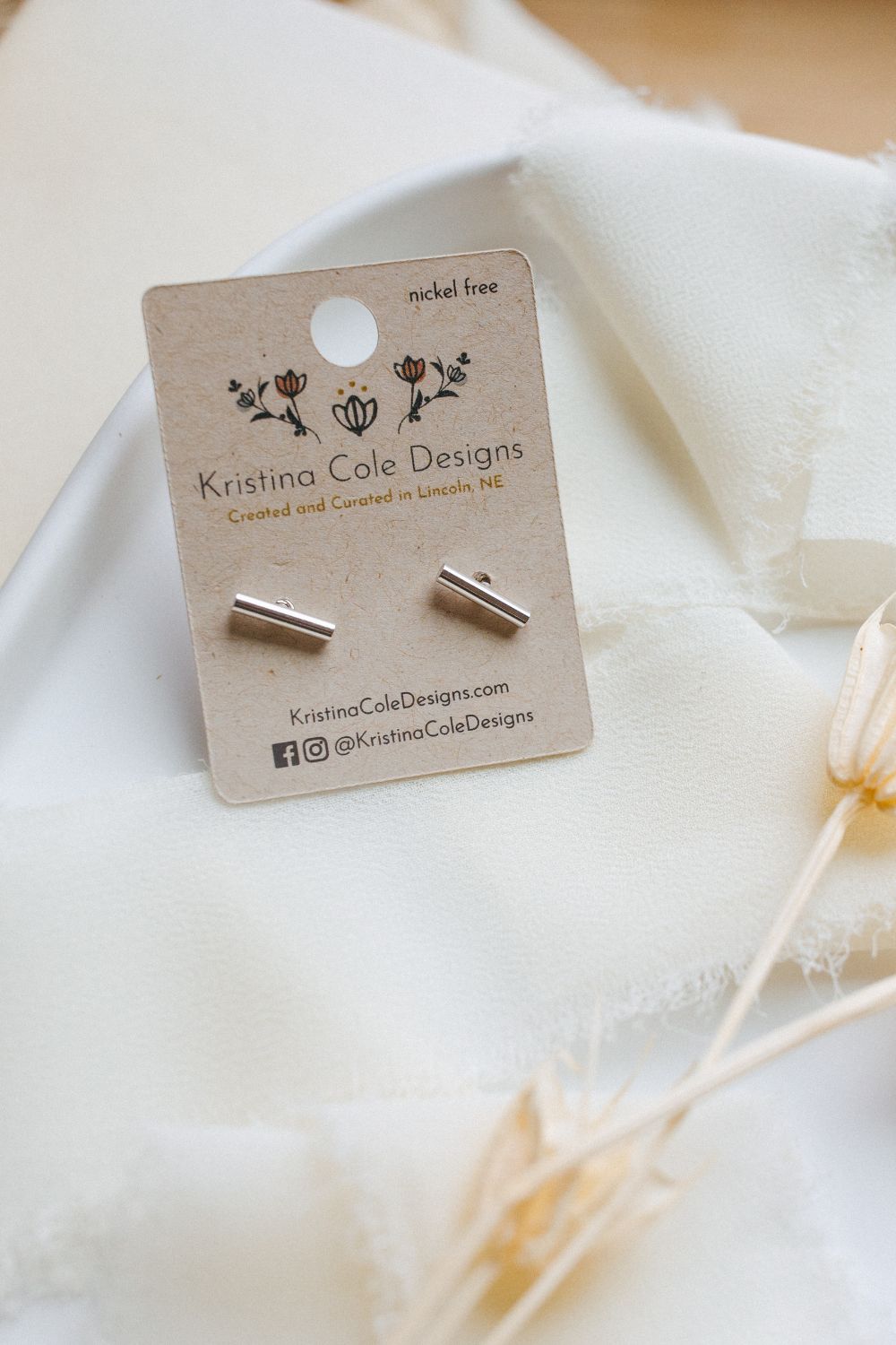 Silver Bar Studs