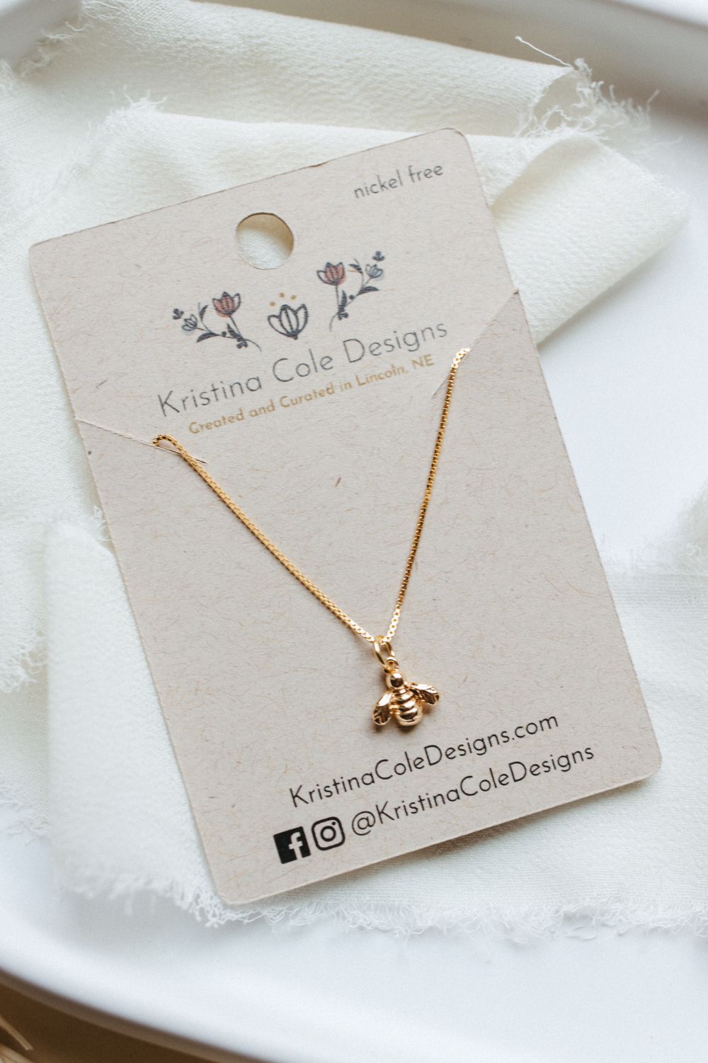 Gold Bee Necklace