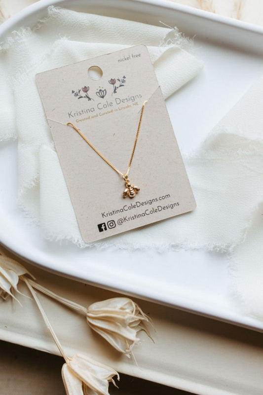 Gold Bee Necklace