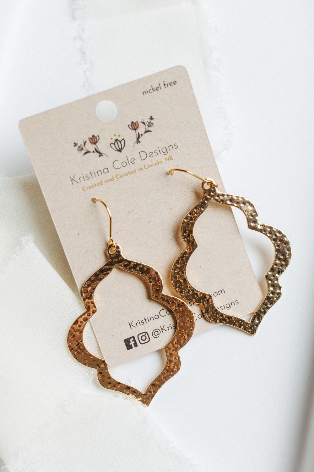 Gold Damask Dangles