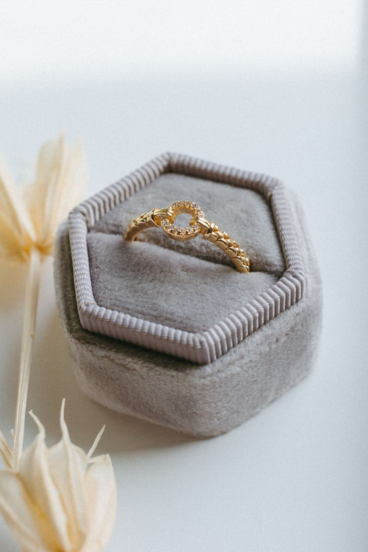 Gold/Diamond Circle Ring