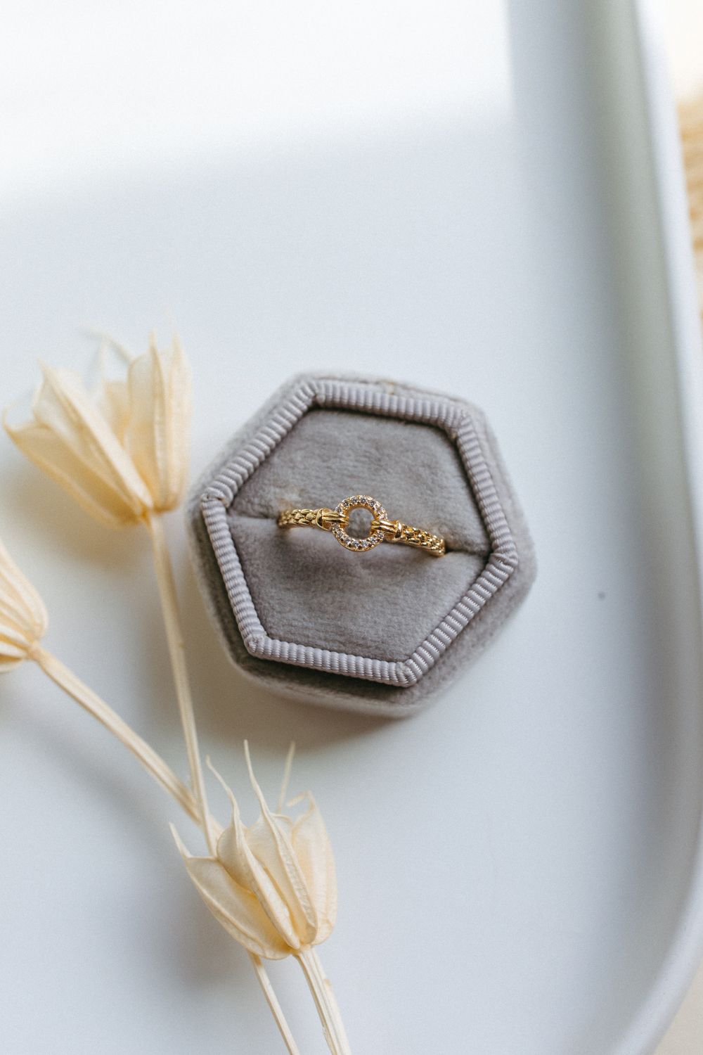 Gold/Diamond Circle Ring