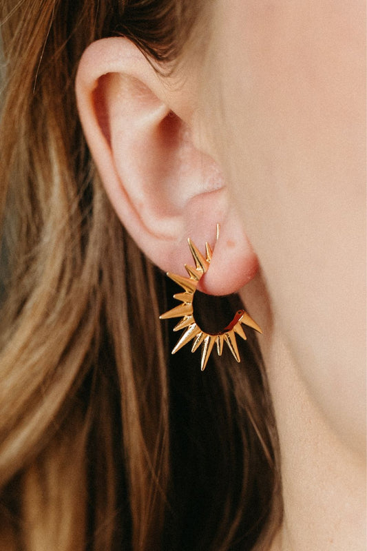 Gold Spike Hoops