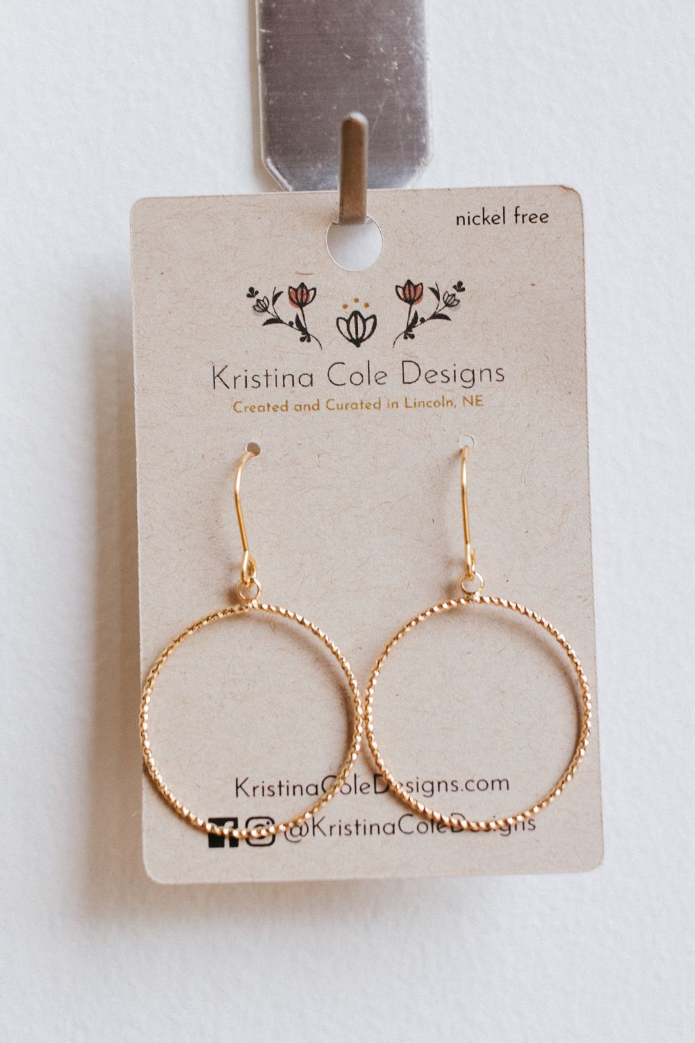 Gold Circle Dangles