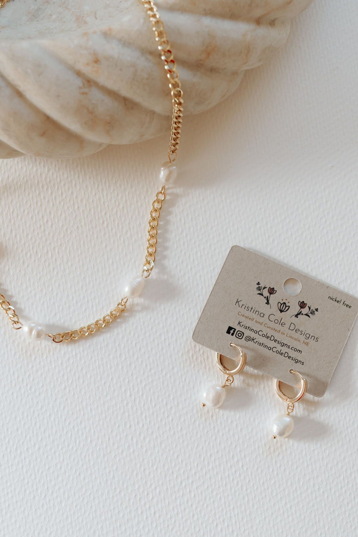 Baroque Pearl Curb Chain Necklace