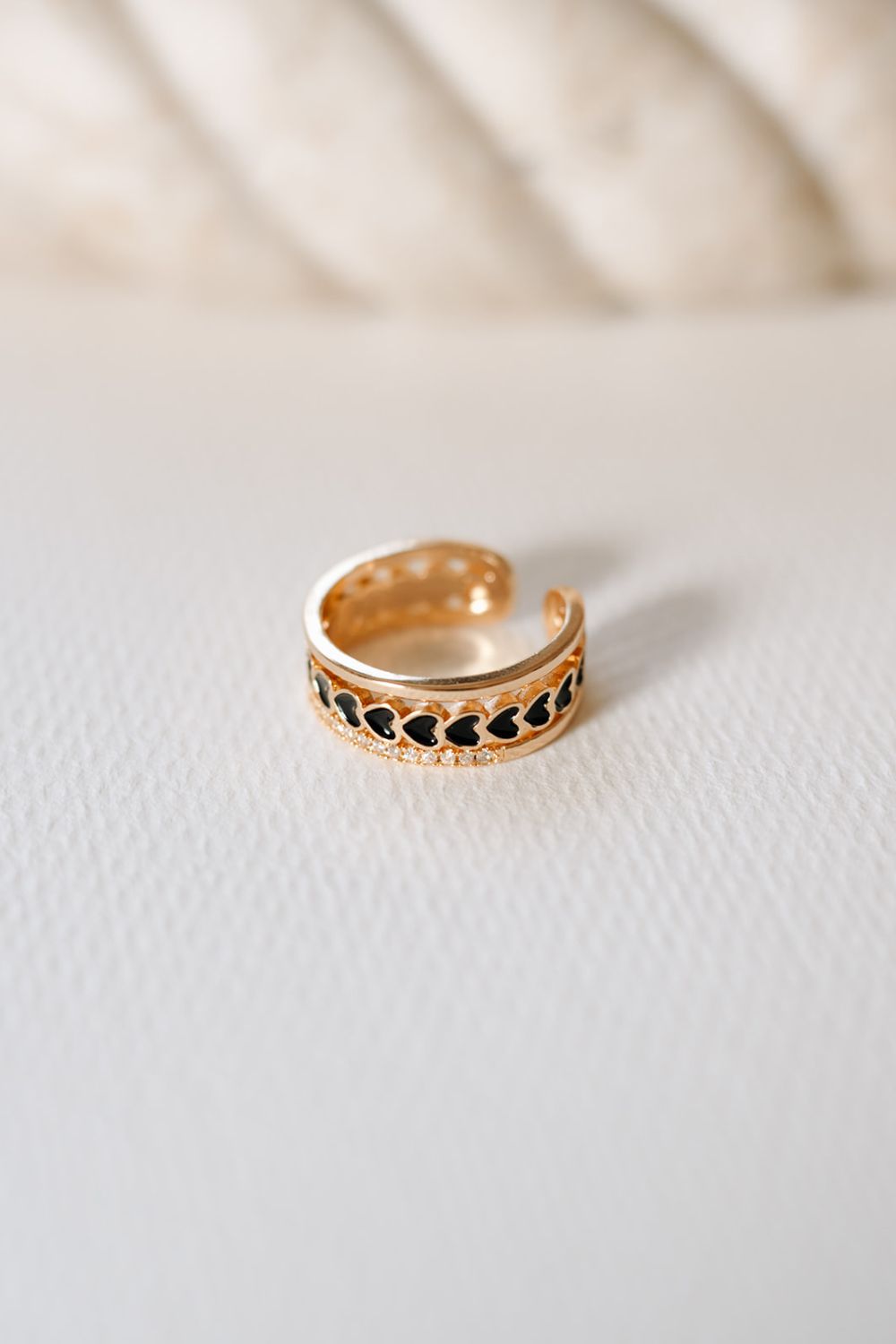 Black Heart and Stone Ring