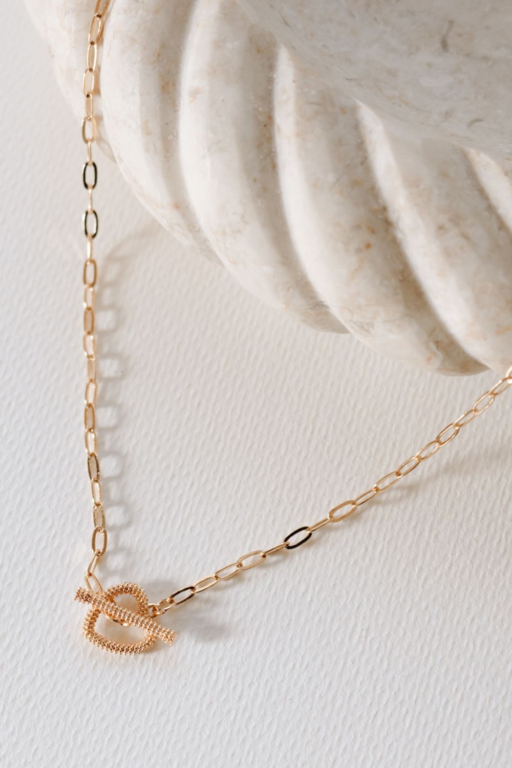 Gold Heart Toggle Necklace