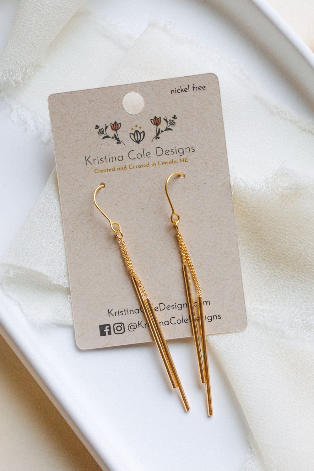 Gold Asymmetrical Dangles