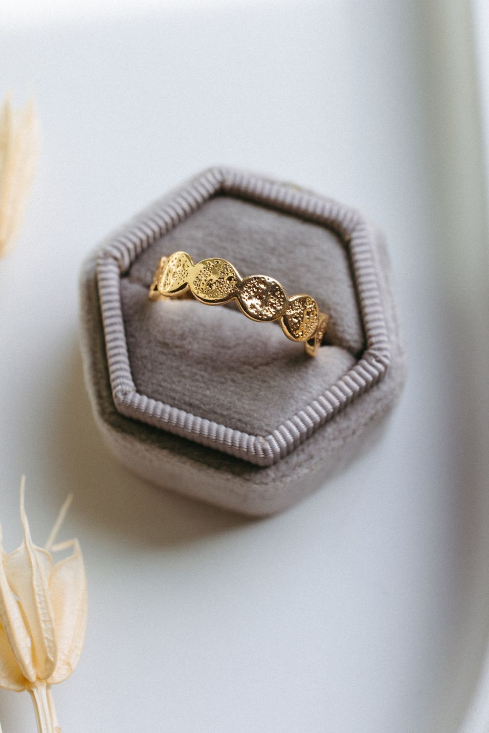 Gold Hammered Ring