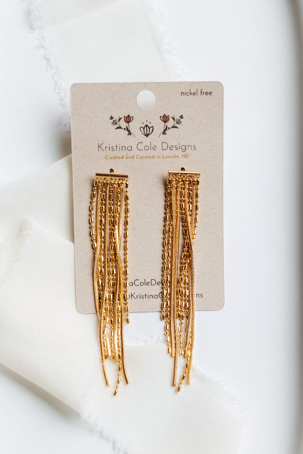 Gold Chain Textured Dangles