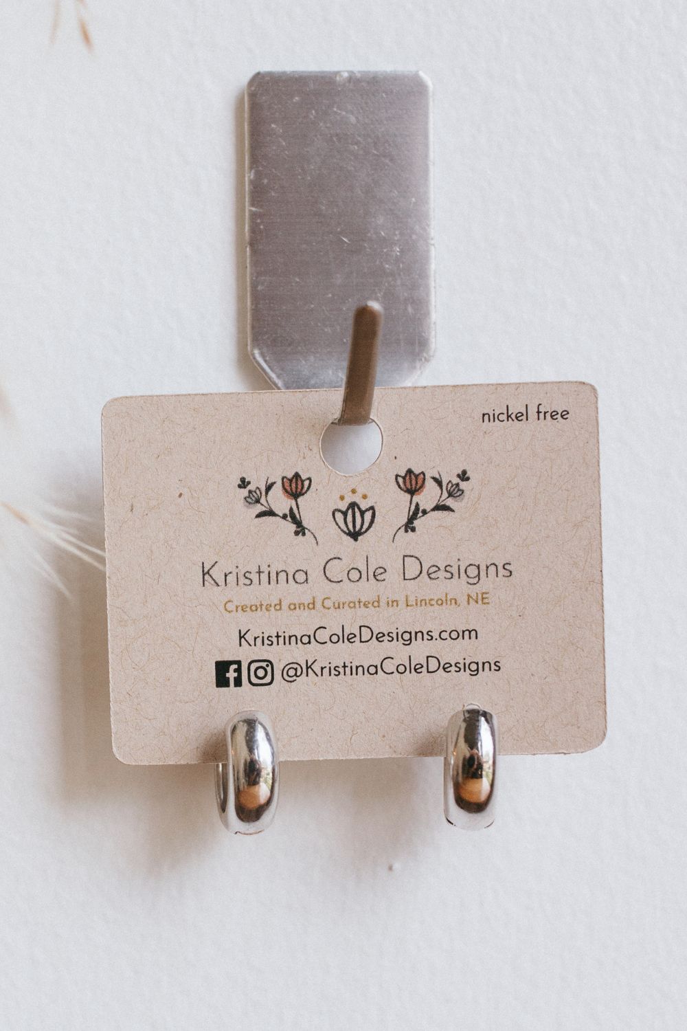 Silver Chunky Huggie Hoops