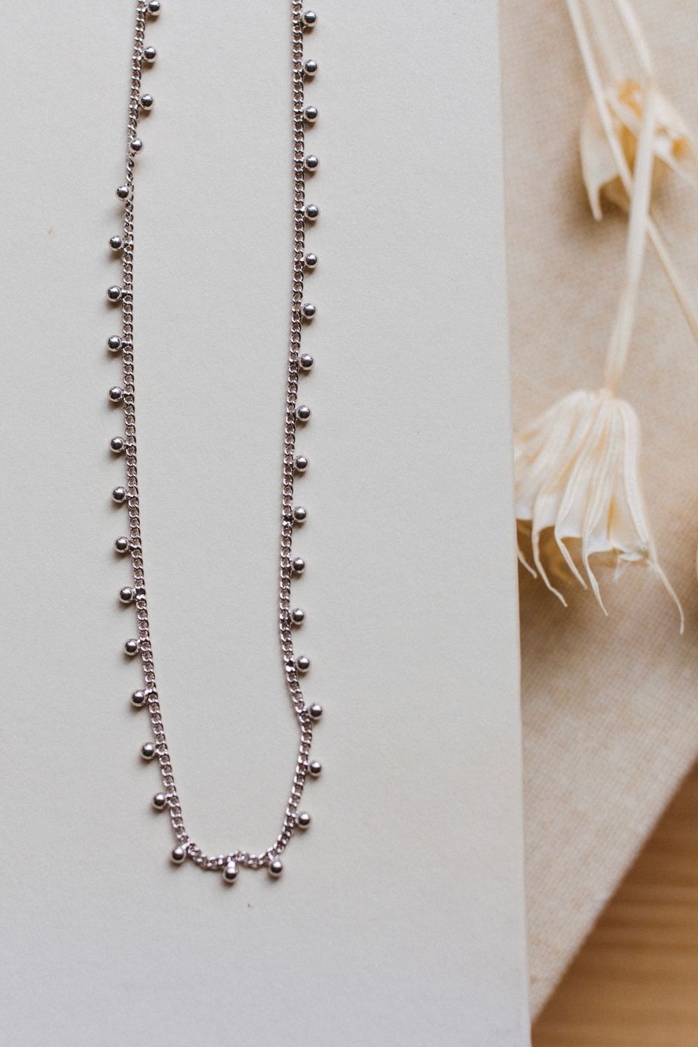 Silver Ball Necklace