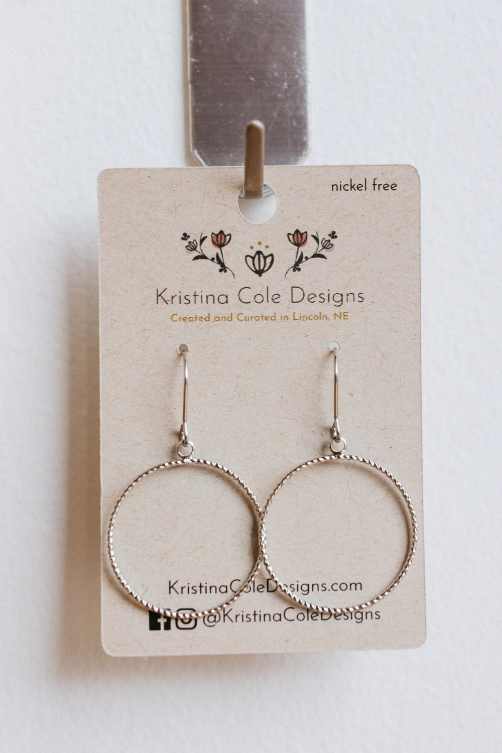 Silver Circle Dangles