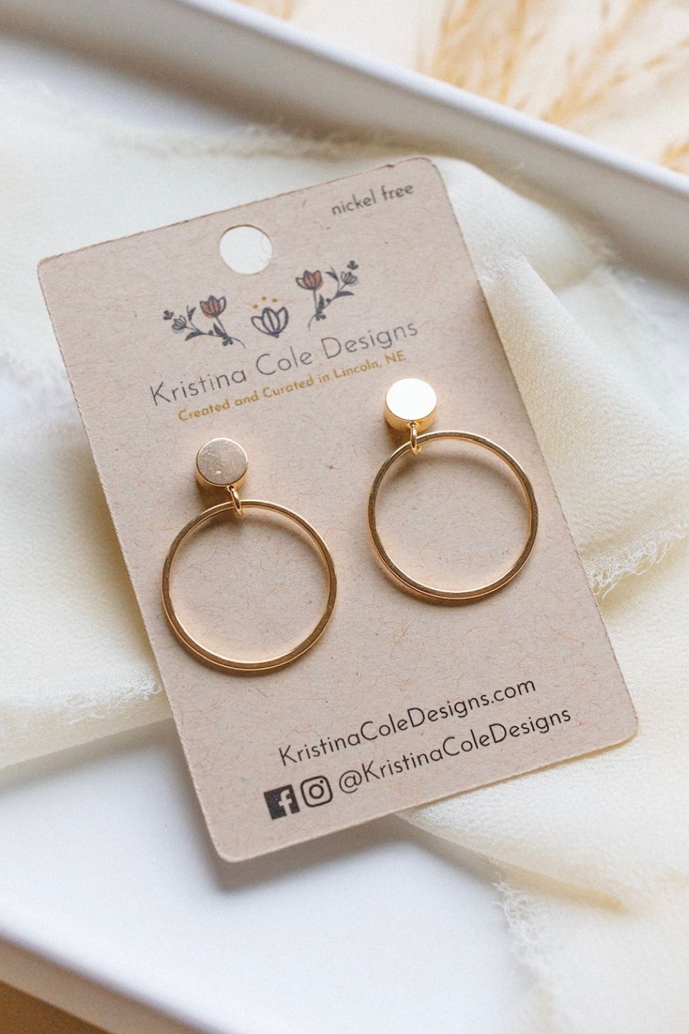 Gold Hoop Dangles