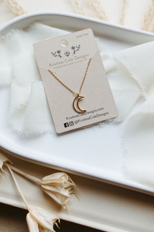 Gold Moon Necklace