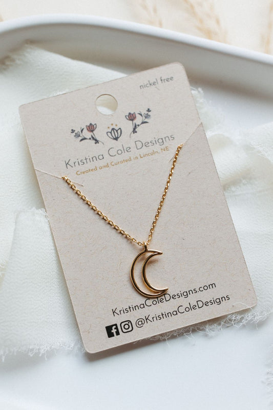 Gold Moon Necklace