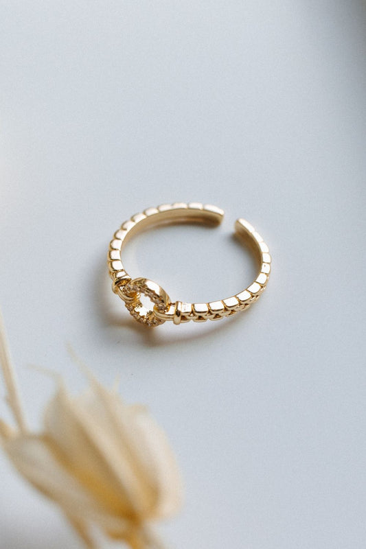 Gold/Diamond Circle Ring