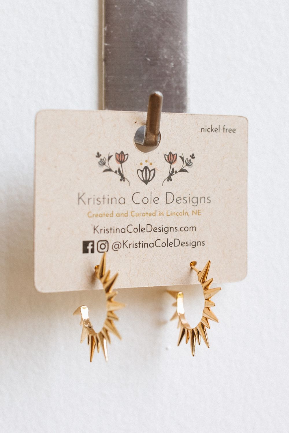 Gold Spike Hoops