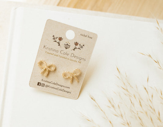 LIMITED RELEASE: Gold Bow Studs