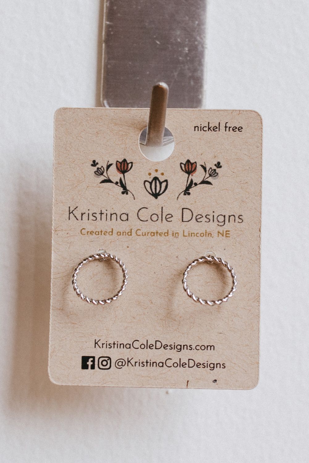 Silver Circle Studs