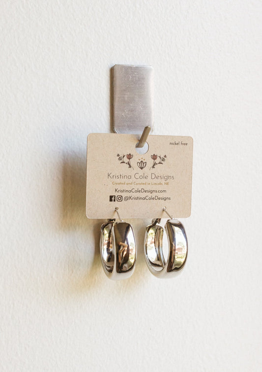 LIMITED RELEASE: Chunky Silver Hoops