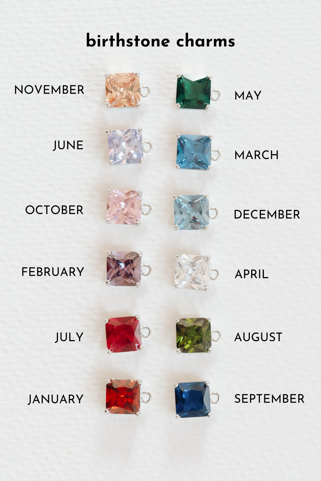 Birthstone Charms