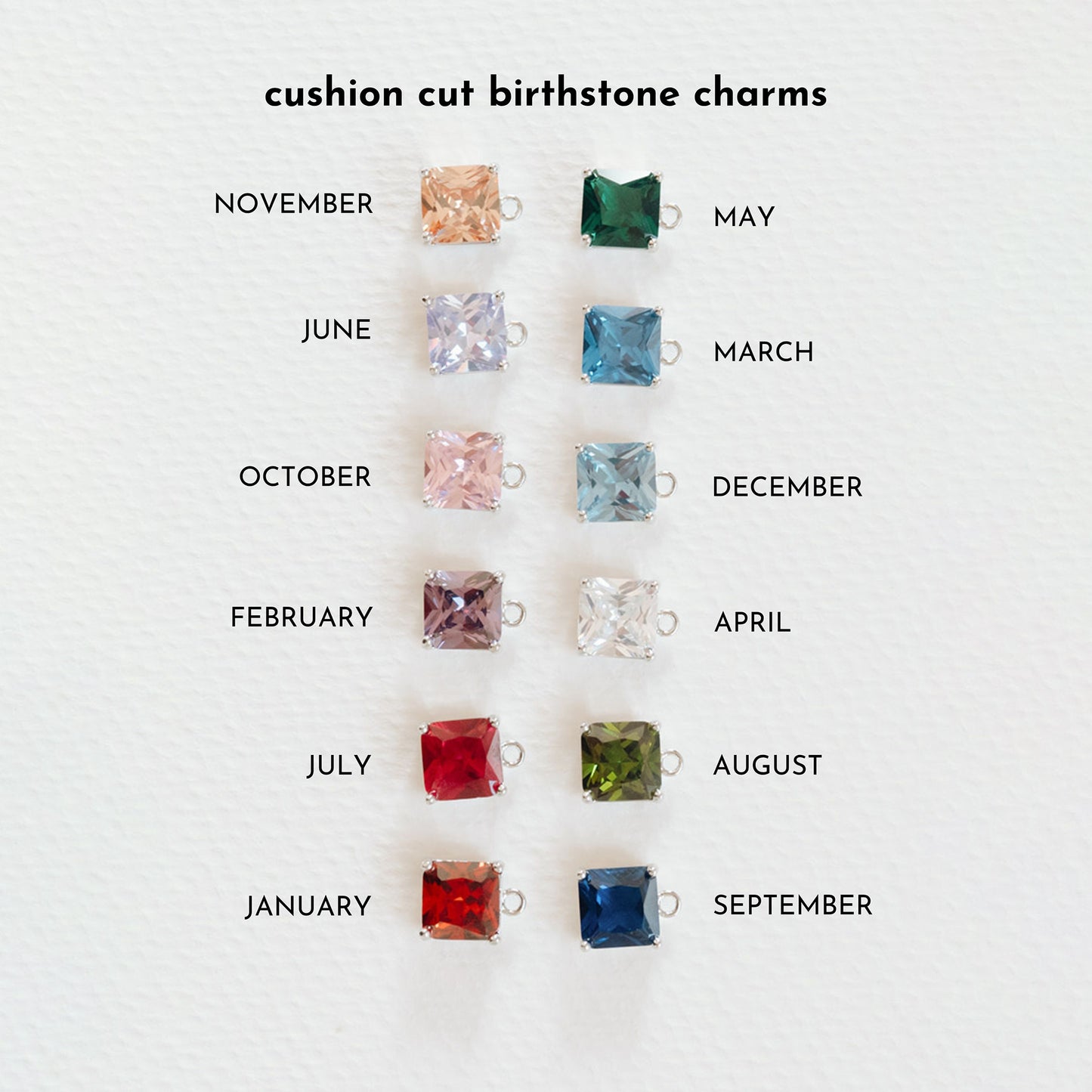 Silver Paperclip Chain Charm Pendant Necklace