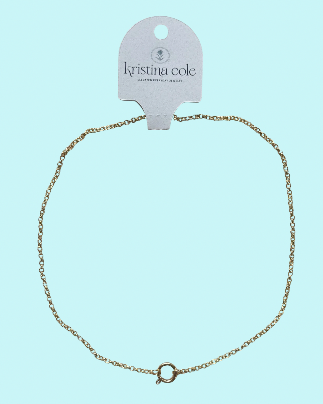 Gold Circle Clasp Necklace
