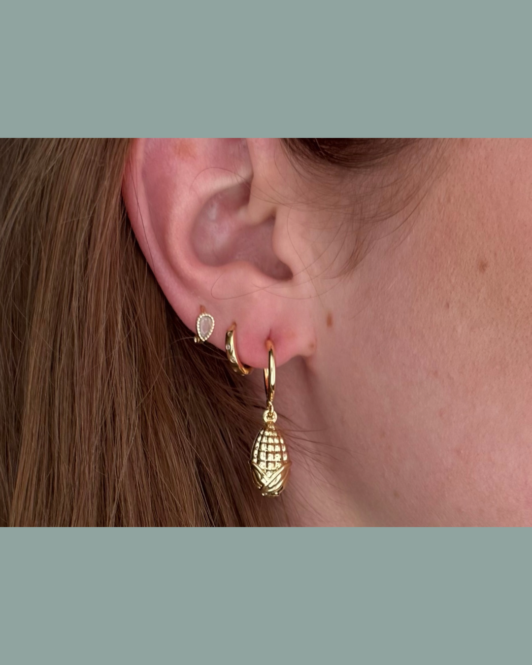 Gold Corn Dangles