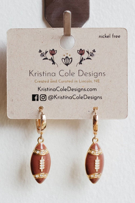 Gold Football Dangles