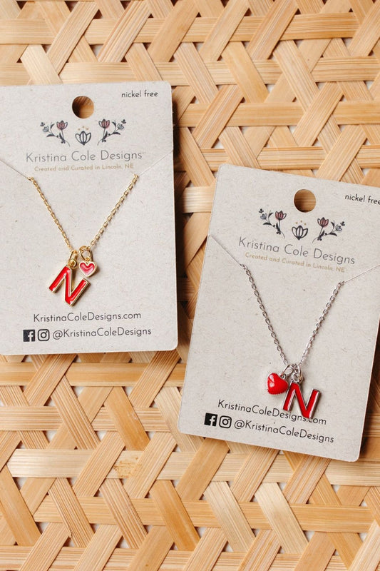 Gold Nebraska Charm Necklace