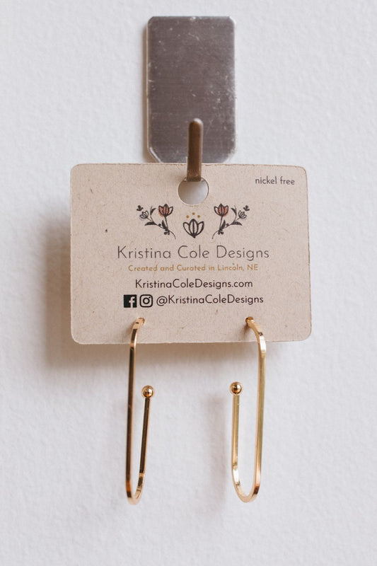 Gold Paperclip Dangles