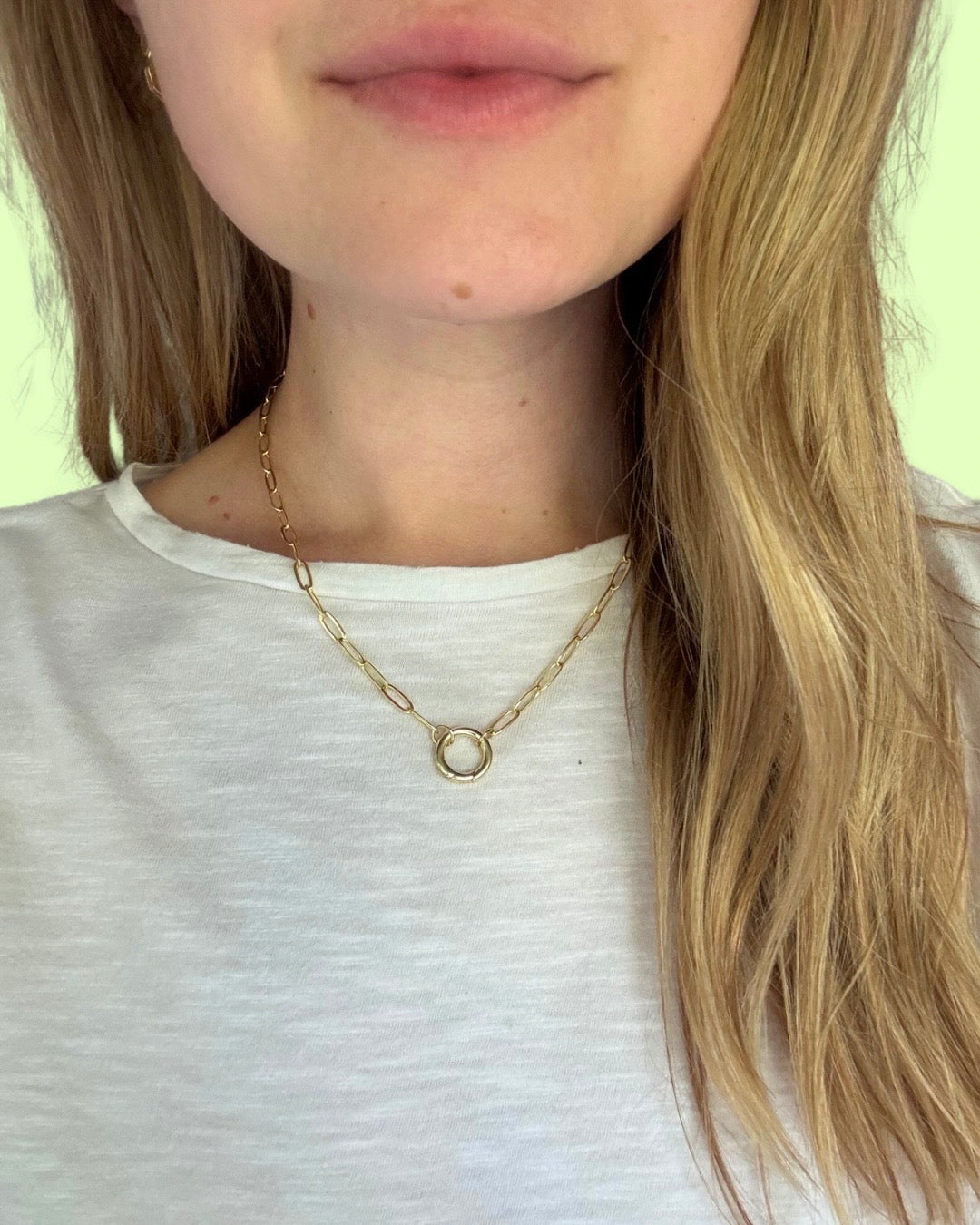 Gold Paperclip Necklace