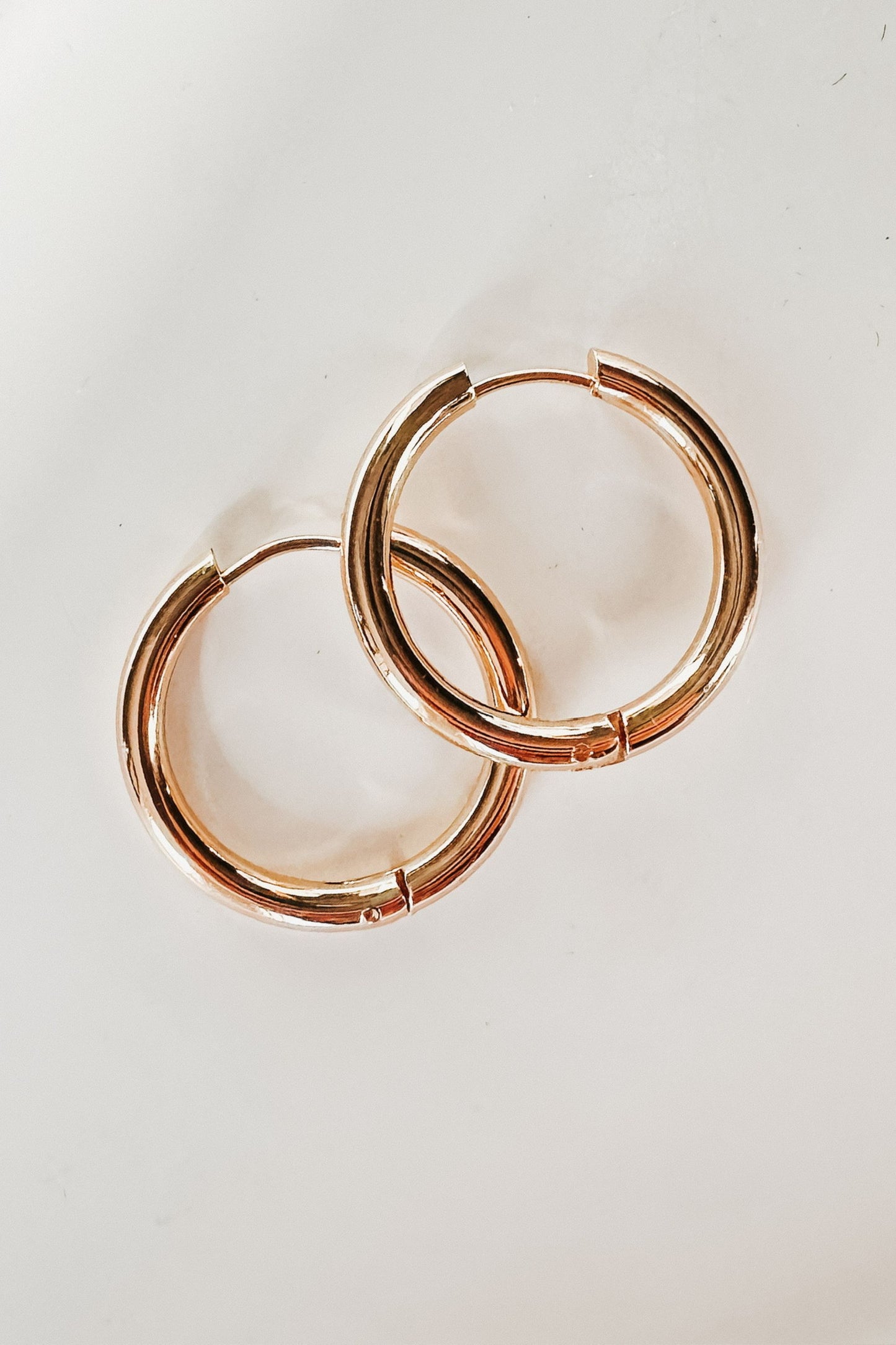 Gold Thick Hoop Earrings