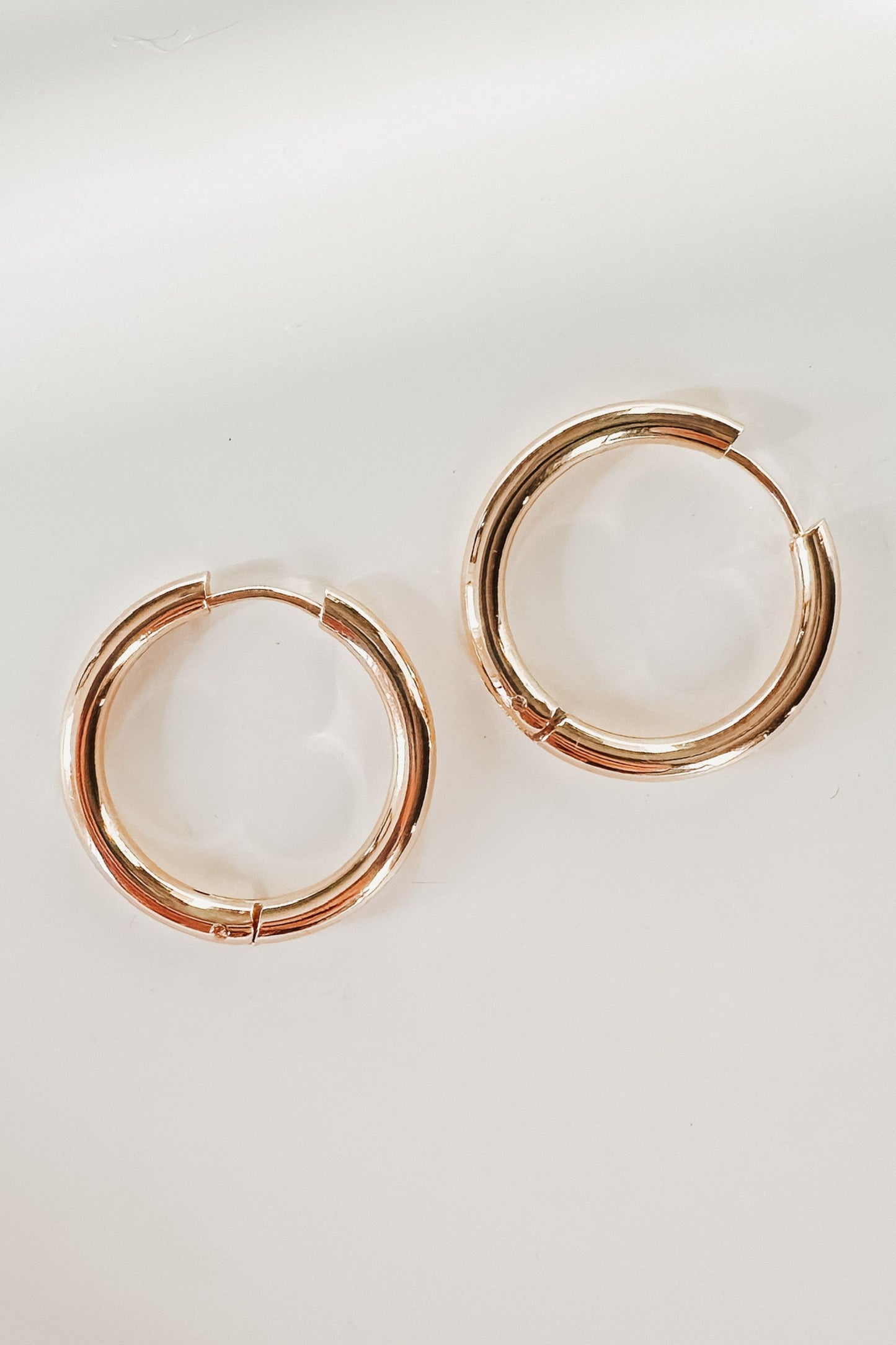 Gold Thick Hoop Earrings