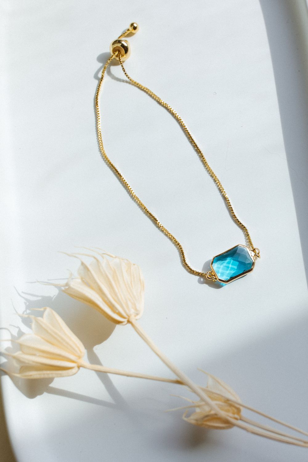 Gold/Blue Stone Bracelet