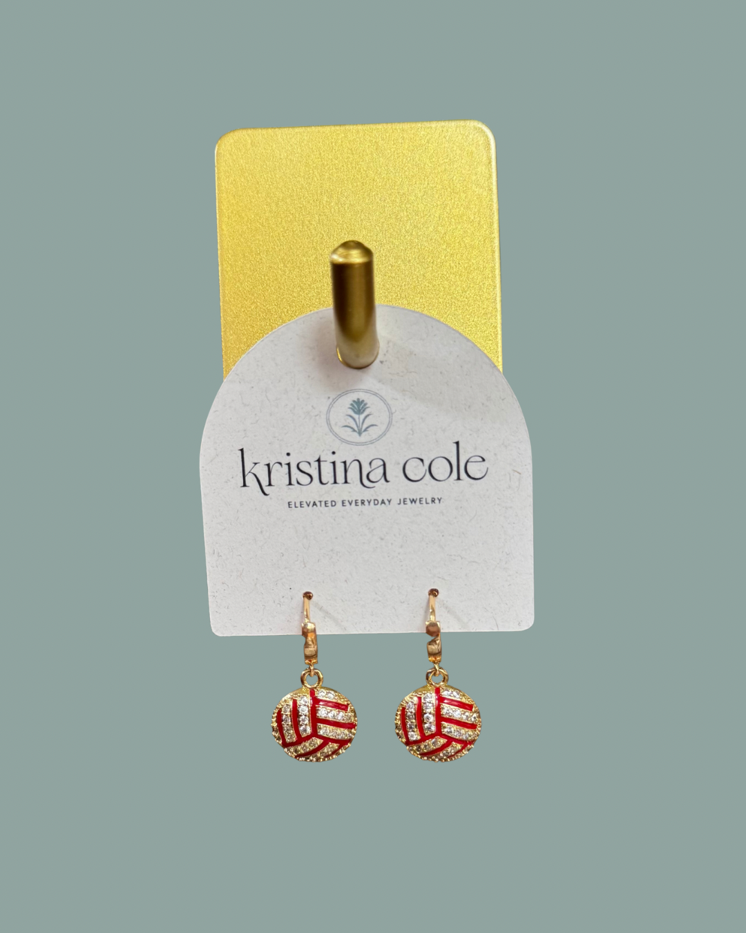 Gold/Diamond Volleyball Dangles