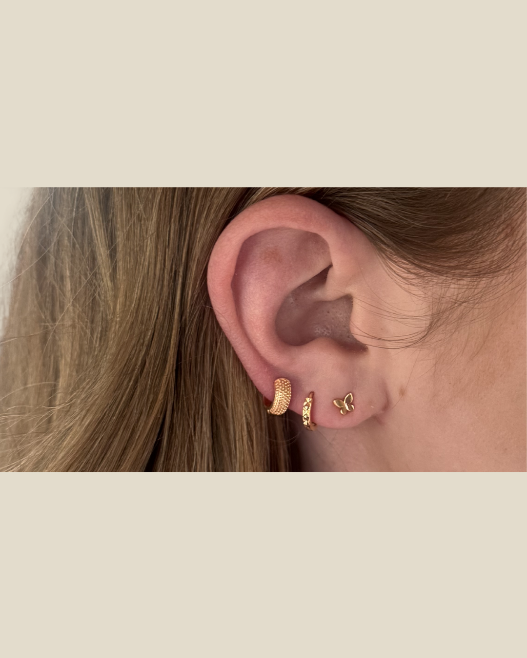 Gold Butterfly Studs