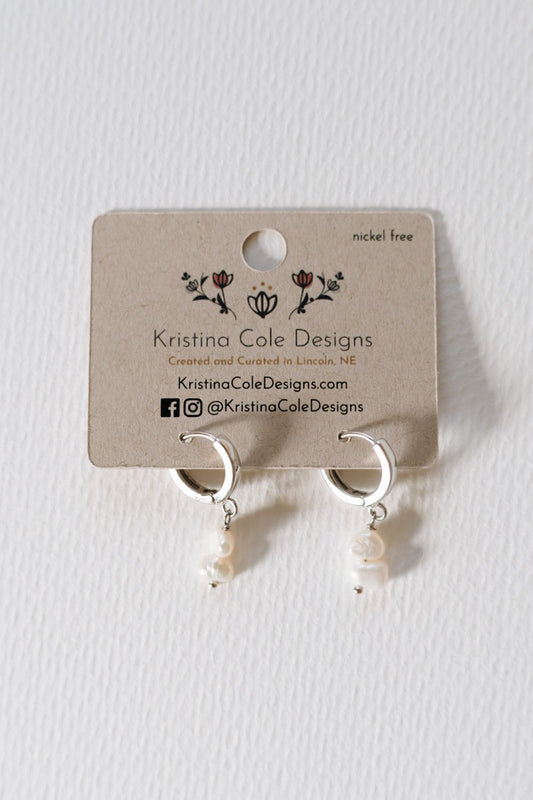 Pearls of Wisdom Huggie Earrings