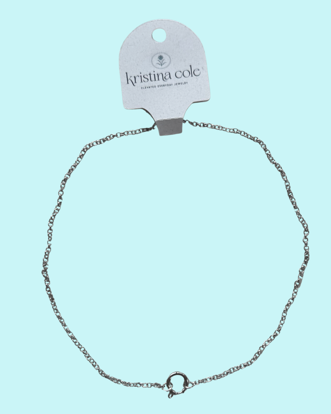 Silver Circle Clasp Necklace